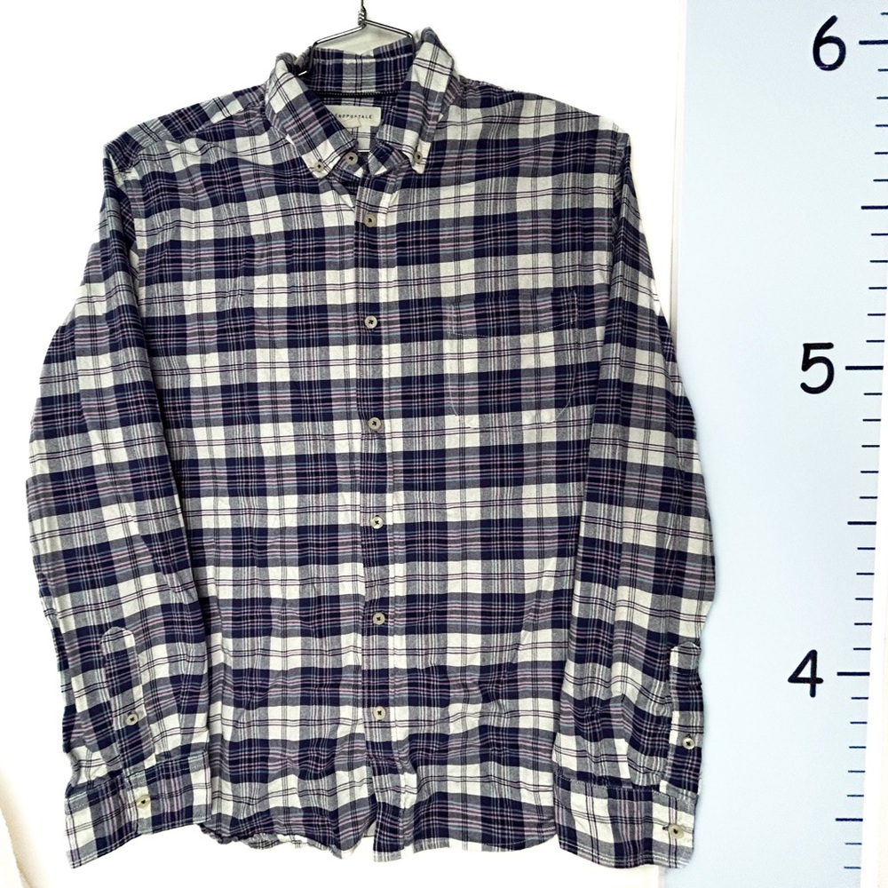 Aeropostale Blue‎ Plaid Button-down Shirt Men's XL